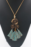 Bohemian Tribal Tassel Cord Necklace MOQ 5pcs