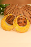 Gold Hollow Out Knit Earrings MOQ 5pcs