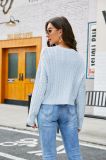Plain Cable Knit Pullover Sweaters