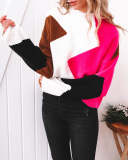 Wave Color Block Pullover Sweaters