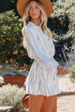Striped Long Sleeve Mini Dress
