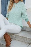 Wave Striped Two Tone Pullover Knit Sweaters