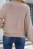 Plain Texture Knit Sweater Top