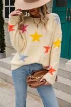 Knitting Star Long Sleeve Pullover Sweater 