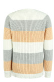 Middle Seam Striped Color Block Pullover Sweaters