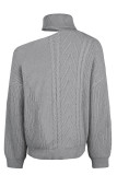 Cable Knit Cut Out Shoulder Pullover Sweaters
