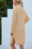 Tuetleneck Hollow Out Sleeve Knit Sweater Dress 