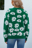 Flower Knitting Pullover Sweater 