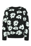 Flower Knitting Pullover Sweater 