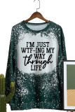 WTFing My Way Through Life Bleached Long Sleeves Top Unishe Wholesale