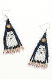 Halloween Ghost Pattern Beads Knit Earrings MOQ 5pcs