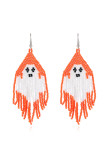Halloween Ghost Pattern Beads Knit Earrings MOQ 5pcs