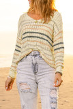 Stripe Colorblock Knit Sweater