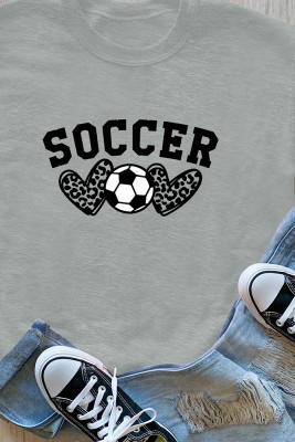 Soccer, Leopard Heart, Leopard Print Sweatshirt Unishe Wholesale