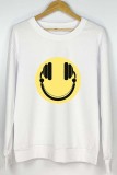 Happy Beats,Smiling Face Crewneck  Sweatshirt Unishe Wholesale