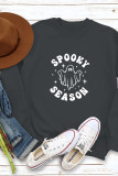 Spooky Season,Halloween Ghost Vibes Print Sweatshirt Unishe Wholesale