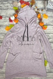 Hello Pumpkin Olive Green Crewneck Pockets Hooded Dress Unishe Wholesale