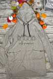 Hello Pumpkin Olive Green Crewneck Pockets Hooded Dress Unishe Wholesale