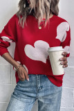 Heart Knitting Pullover Sweater 