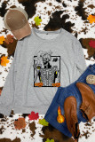 Skeleton and Pumpkin Halloween Crewneck Sweatshirt Unishe Wholesale