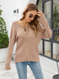 Ribbed Crisscross Strappy Sweater 