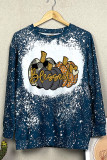 Thanksgiving Pumpkins  Bleached Long Sleeves Top Unishe Wholesale
