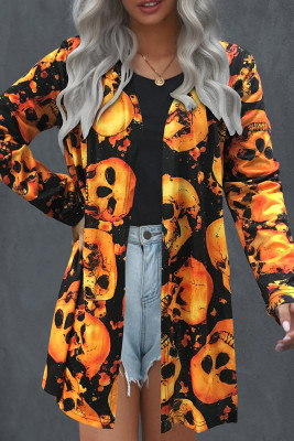 Halloween Printing Front Open Outerwear