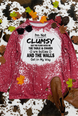 I'm Not Clumsy, Just The Floor Hates Me Bleached Long Sleeves Top Unishe Wholesale