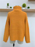 Mustard Turtle Neck Pullover Sweaters
