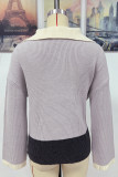 Half Zipper Color Block Pullover Sweaters