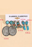 Turquoise Blossom Earrings 3 Pairs Set