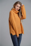 Mustard Turtle Neck Pullover Sweaters