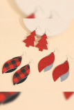 Christmas Tree Plaid 3 Pairs Set Earrings 