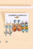 Waterdrop Cactus Turquoise Western Earrings 3pcs Set MOQ 3 sets