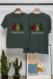 Leopard Print Merry Christmas Farmhouse  Happy Holidays Couple shirts Unishe Wholesale