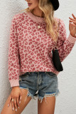Color Leopard Knit Pullover Sweaters