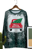  Red Truck Farmhouse Christmas Tree Bleached Long Sleeves Top Unishe Wholesale