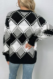 Mosaic Diamond Plaid Knit Sweaters