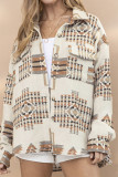 Western Aztec Pocketed Button Coat