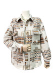 Western Aztec Pocketed Button Coat