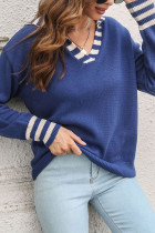 Stripes Knitting Pullover Sweater 