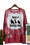 Beware of Hitchhiking Ghosts Bleached Long Sleeves Top Unishe Wholesale