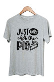 Just Here For The Pie Graphic Printed Short Sleeve T Shirt Unishe Wholesale