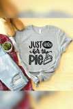 Just Here For The Pie Graphic Printed Short Sleeve T Shirt Unishe Wholesale