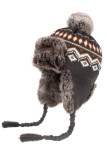 Aztec Knit Fleece Beanie Hats 
