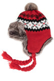 Aztec Knit Fleece Beanie Hats 