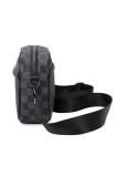 Black Plaid PU Crossbody Bag MOQ 3pcs
