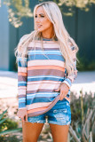 Multicolor Striped Long Sleeve Top