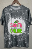 Santa Saw What You Posted Pink Leopard Christmas Graphic Tee Unishe Wholesale