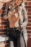 Leopard Long Sleeve Buttoned Front Cardigan